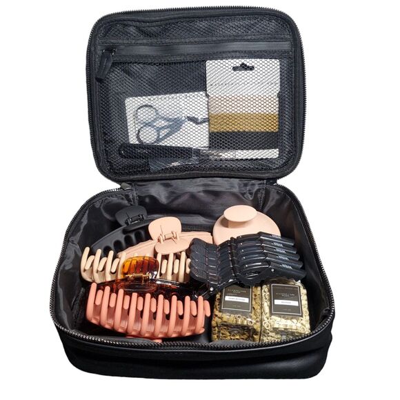 Professional Hair Extension Tools Kit Cosmetology Practice Bundle Clips Shears - Picture 1 of 8